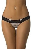 Velvet Kitten Perfectly Centered Thong #124465 (Small, Black)