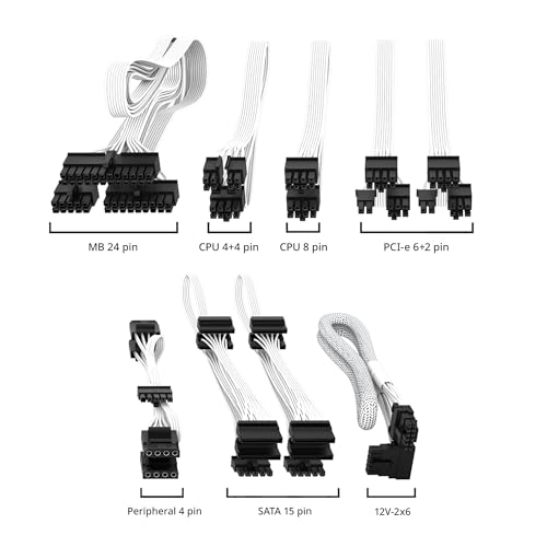 Cooler Master V850 Sfx Gold White Edition Full Modular, 850W, 80+ Gold Efficiency, Atx Bracket Included, Quiet Fdb Fan, Sfx Form Factor, 10 Year Warranty - View 16