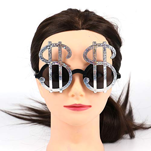 WEFOO 4 Pairs Money Dollar Signs Sunglasses Bling Fun Party Pimp Costume Novelty Glasses Party Supplies Decoration - Thumbnail 3