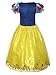 ReliBeauty Little Girls Puff Sleeve Princess Snow White Dress up Costume, Royal Blue &Yellow, 4T-4