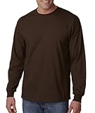 Gildan Men's Ultra Cotton Long-Sleeve T-Shirt, Dark Chocolate/Large