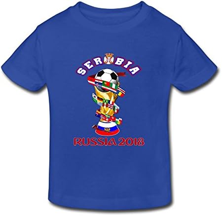 Serbai 2018 World Cup Stylish Kids Short Sleeve Clothes Cotton T Shirt RoyalBlue 4 Toddler
