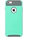 iPhone 6s Case, Lumsing iPhone 6 Hybrid High Impact Double Layer Armor Defender Case Protective Cover for Apple iPhone 6 (4.7 inch Screen) with Screen Protector (2 in 1/Mint Green-Grey)