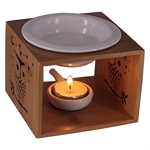 Singeek 100ML Ceramic Tea Light Holder,Essential Oil Burner Candle Aroma Diffuser for Spa Yoga Meditation - Thumbnail 2