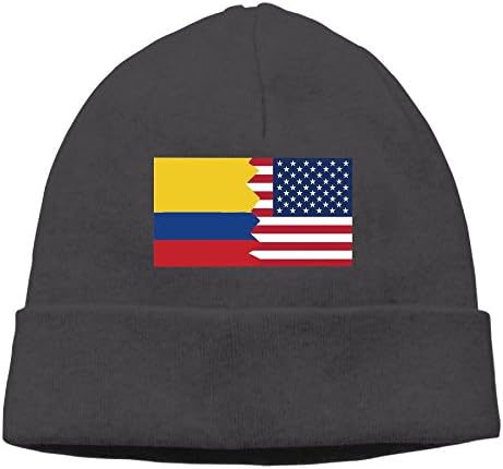 Men/Women Colombian American Half Colombia America Flag Hedging Hat Wool Beanies Cap