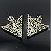 1pair Brooches Men's Suits And Accessories The Golden Palace Retro Hollow Pattern Shirt Collar Brooch Buckle Angle Triangle