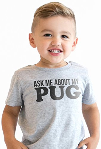 Ask Me About My Pug Infant T Shirt Funny Dog Face Flip Costume Cute Toddler Tee