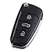 Heart Horse 3 Buttons Folding Flip Remote Key Shell Case Compatible A2 A3 A4 A6 A6L A8 TT