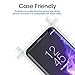 amFilm Full Adhesive Glass Screen Protector for Samsung Galaxy S9 (2018) Tempered Glass, 3D Curved, with Application Tray