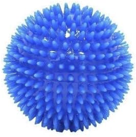Santosh Enterprises Rubber Chew Spike Ball Toy for Dog, Blue and Red
