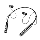 Bluetooth Headphones V4.1 Vibrating Call Alert Wireless Neckband Headset Stereo Earphones w/ Microphone (BLACK) By Best shop 2016