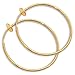 Clip On Spring Hoop Earrings for Non-Pierced Ears (40mm, Gold-Tone)