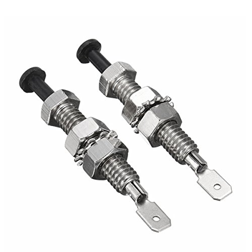 Winnerbe 2Pcs Adjustable Car Truck Bonnet Alarm Light Hood Door Pin Switch 69mm Universal