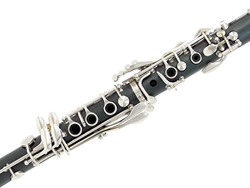 D'Luca 200NM 200 Series Ebonite 17 Keys Bb Clarinet with Double Barrel, Canvas Case, Cleaning Kit, Black - Thumbnail 3