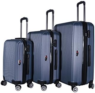 Brio Luggage Hardside Spinner Expandable Suitcase Set #1310 (Navy)