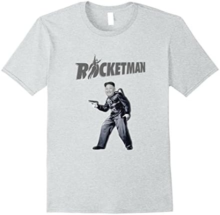 Mens Kim Jung Un Rocketman T-Shirt 2XL Heather Grey