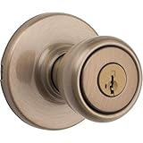 Kwikset Tylo Antique Brass Keyed Entry Door Knob