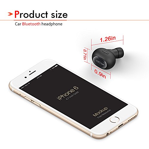 Bluetooth Headset, MINI Invisible Bluetooth Earpiece In Ear V4.1 Wireless Bluetooth Car headphones with Mic for iPhone 7 SE 6 6 plus 5 5S Ipad Apple Watch and Android Smart Phones(1 Pack) - Thumbnail 2