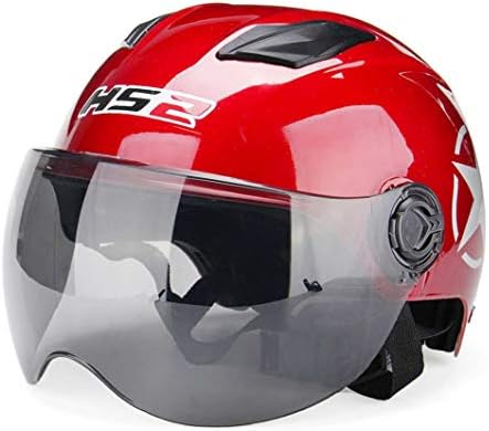 Men Women Universal Motorcycle Helmets Half Open Face Electric Bicycle Safety Caps Anti Uv Lens Goggle Scooter Motorbike Bike Helmet For All Seasons