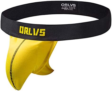 OMINA Clearance Sale Briefs for Men Bulge Pouch Backless Letter Printed Low Rise Sports Underpants Cotton