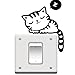 4U-Lucky Cute Cat Funny Switch Stickers wall Stickers