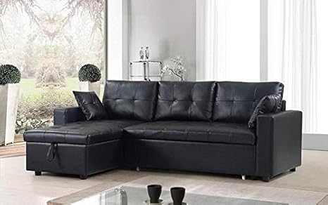 Furnituremattressdirect Leather Sectional Sofa Bed With