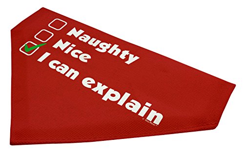 Christmas Gifts for Dogs I Can Explain Nice Naughty List Christmas Outfit for Dogs Small Dog Bandana Scarf for Dogs Bib I Can Explain
