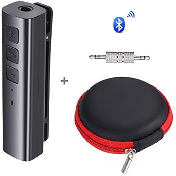 AROUSE Bluetooth Receiver 4.1 Wireless Audio Receiver Headphone Adapter with 3.5mm AUX Jack Hands-Free Calling for iPhone 8/7 Plus,Galaxy,Corded Headsets,Headphones,Earbuds,Home Stereo Speakers,Black