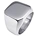 KONOV Polished Stainless Steel Band Biker Men's Signet Ring - Size 10
