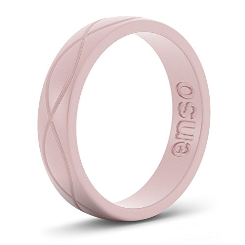 Enso Womens Infinity Silicone Ring Pink Sand Size: 8