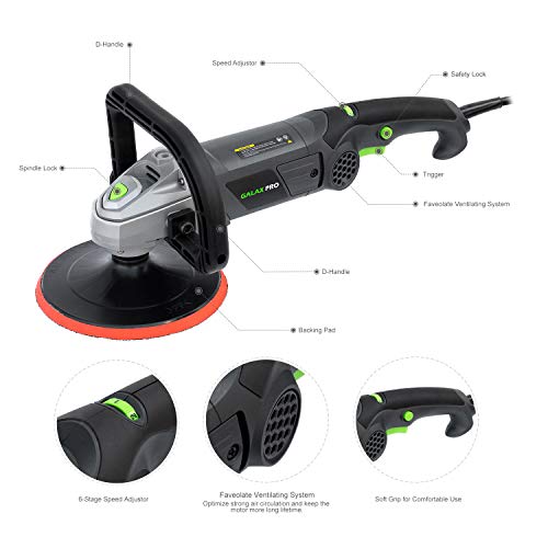 image for Polisher, GALAX PRO 10Amp Car Buffer 7