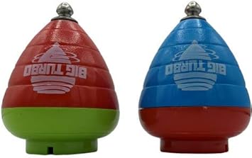 ML 2 trompos Punta giratoria, peonzas trompo de Juguetes Big Turbo Colores Azul,Rojo y Verde Juguete Juego para niños: Amazon.es: Juguetes y juegos