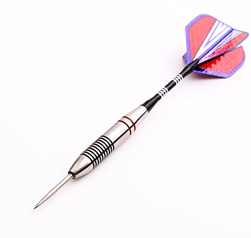 MAXMAU 3 Sets of Steel Tip Darts with Aluminium Shafts 23 Grams Dart Set - Thumbnail 2