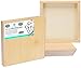 Daveliou 8”x8” Wood Canvas Boards for Painting, Arts, Crafts, Wood Burning, Shadowbox, Oils, Acrylics, and More (6 Pack)