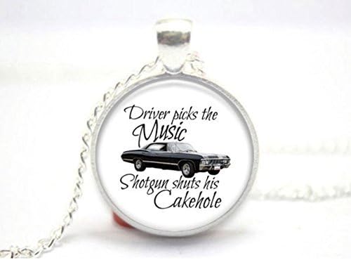 HandmadeDriver Picks the Music Glass Tile Necklace Supernatural
