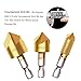 Countersink Drill Bit Set 7 Pack 1/4'' Hex Shank and 90 Degree HSS 5 Flute Drill for Woodworking Drilling