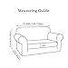 Turquoize Stretch Sofa Slipcover 2 Pieces Sofa Cover Couch Cover for 2 Cushion Couch Washable Furniture Protector Covers with Elastic Bottom Feature Thick Jacquard Fabric (Loveseat, Taupe)