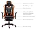 MORFAN Gaming Chair Large Size High Back Ergonomic Executive Office Home Racing Chair with Lumbar Massager Support & Adjustable Headrest Pillow & Retractable Footrest (Black/Orange) …