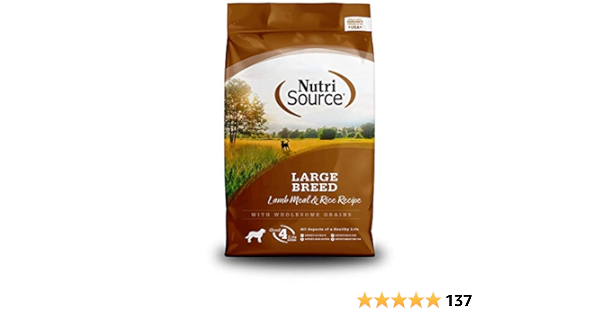 nutrisource lamb and rice large breed