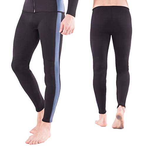 Flexel Wetsuit Pants 2MM Neoprene Men and Women's Surfing Leggings Swim Tights for Diving Snorkeling Kayaking Canoeing Trousers (2mm Pants Navy, Small)