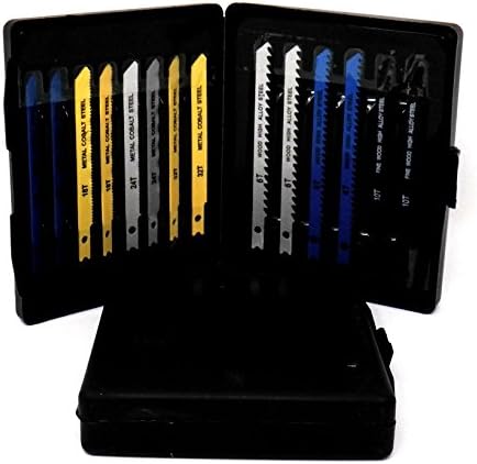 14pc Universal Jig Blade Assortment 2-Pack High-Alloy and Cobalt Steel - For Cutting Metal Wood PVC and More (2)