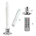 Window Candles Battery Operated With Remote Timers Flickering Flameless Led Electric Candle Lights With Removable Tapers Pillar Candle Holders For Christmas Decorations 2pcs Silver Base