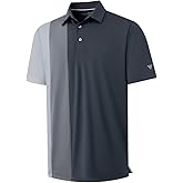 M MAELREG Mens Golf Polo Shirts Short Sleeve Dry Fit Casual Performance Moisture Wicking Color Block Polo Shirts for Men
