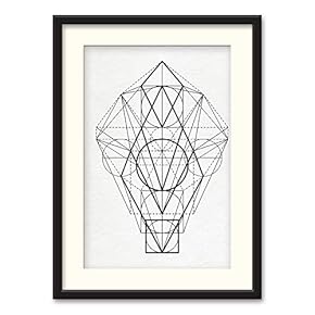 Black Paper Framed Canvas Wall Art for Living Room, Bedroom Abstract Geometric Canvas Prints for Home Decoration Ready to Hanging - 23x31 inches