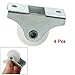 SODIAL(R) 4 Pcs White Plastic 25mm Diameter Furniture Replacement Caster Wheel