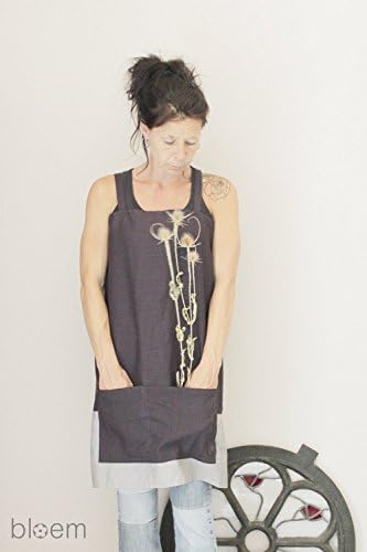 Linen cross back apron in two colors, Pinafore, Eco friendly linen