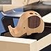 Cell Phone Stand, Wood Made Elephant Phone Stand for Smartphone with Pen Holder Desk Organizer (Larger)