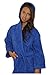 TowelBathrobe Kids Terry Hooded Unisex Bathrobe (Large) R.Blue