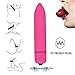 Small Bullet Vibrator for Women: Waterproof Mini Wand Massager with 10 Modes, Personal Vibrating Massager for Clitoral G Spot Nipple, Female Sex Toy, Pink (Dark Pink)