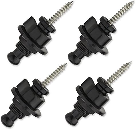 Ursmile Guitar Strap Locks Black Schaller-style Black (Pack of 4)